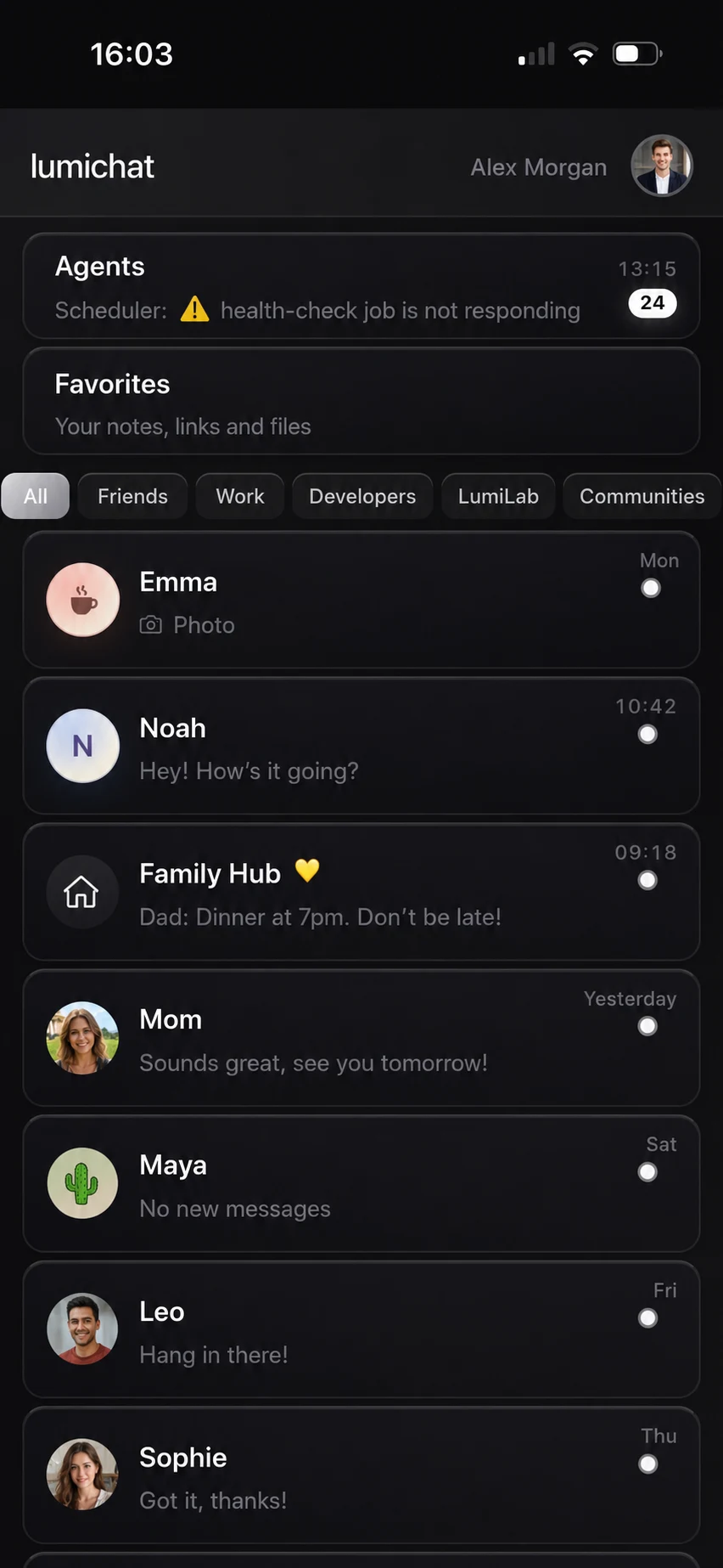 Lumichat на iPhone